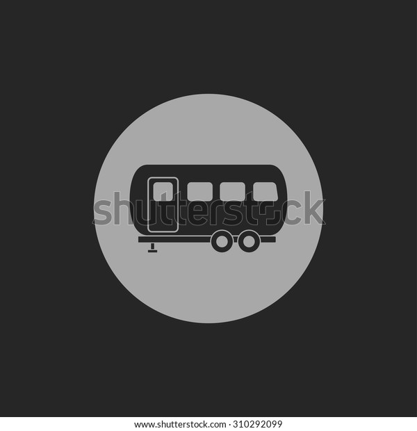 Vector icon of trailer\
house