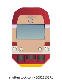 Vector icon of train - front view