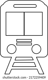 Icono vector de un tren. Símbolo de transporte sobre fondo blanco..eps

