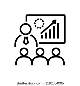 Vector icon for training