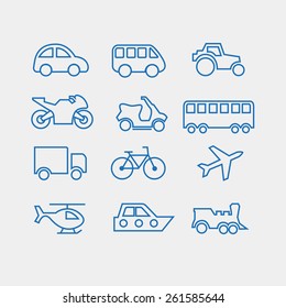 vector icon of transport