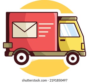 Vector Icon For Transportation., Like Taxi, Car, Mail Truck, Ambulance, Police Car, Truck And Bus. Cartoon Style And Have A Retro Style For Shadow.