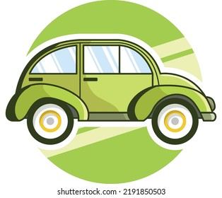 Vector Icon For Transportation., Like Taxi, Car, Mail Truck, Ambulance, Police Car, Truck And Bus. Cartoon Style And Have A Retro Style For Shadow.