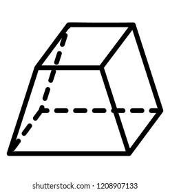 Vector icon trapezoid drawing