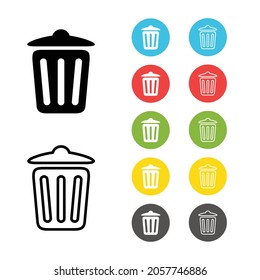 vector icon of the trash
