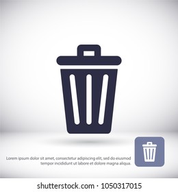 vector icon trash can
