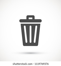 vector icon trash can