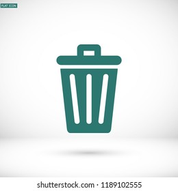 vector icon trash can