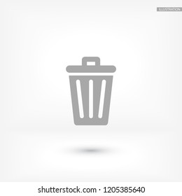 vector icon trash can