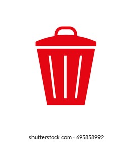 Vector icon of a trash can