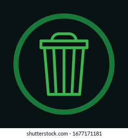 vector icon trash can. Delete icon vector, Trash can, bin, Garbage sign isolated on blank background. vector illustration