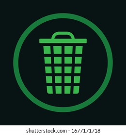 vector icon trash can. Delete icon vector, Trash can, bin, Garbage sign isolated on blank background. vector illustration