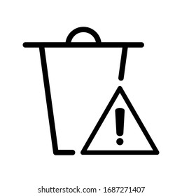 vector icon trash can. Delete icon vector, Trash can, bin, Garbage sign isolated on white background. vector illustration. eps 10