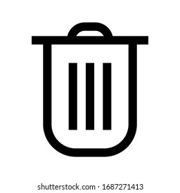 vector icon trash can. Delete icon vector, Trash can, bin, Garbage sign isolated on white background. vector illustration. eps 10
