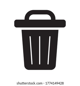 vector icon trash can. Delete icon vector, Trash can, bin, Garbage sign isolated on white background. vector illustration