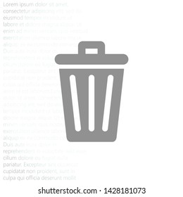 vector icon trash can . Lorem Ipsum Illustration design