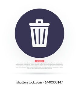 vector icon trash can . Lorem Ipsum Illustration design