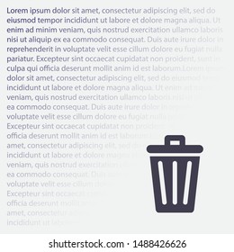 vector icon trash can . Lorem Ipsum Illustration design