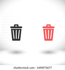 vector icon trash can . Lorem Ipsum Illustration design