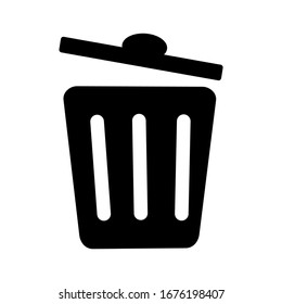 Vektorillustration Icon Mülleimer kann. Papierkorb-Dose, Papierkorb-Designvorlage