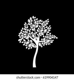 Vector icon tree illustration element nature sign