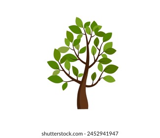 Icono de Vector - árbol. Naturaleza, Parque, Vida