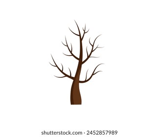 Vector icon - tree without leaves template. Nature, Park, Life