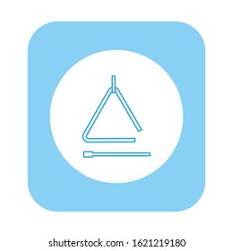 vector icon, triangle musical instrument shape