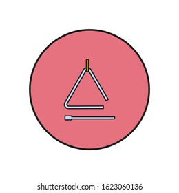 vector icon, triangle musical instrument shape