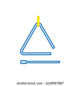 vector icon, triangle musical instrument shape