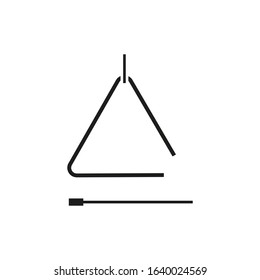 vector icon, triangle musical instrument shape