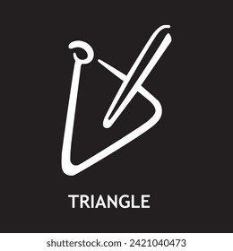 vector icon for triangle, musical instruments