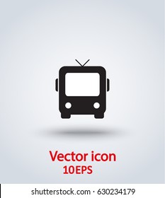 Vector icon trolley bus