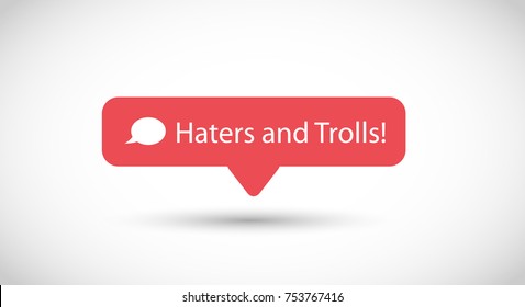 Vector icon for trolling and hate comments