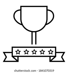vector icon trophy cup illustration