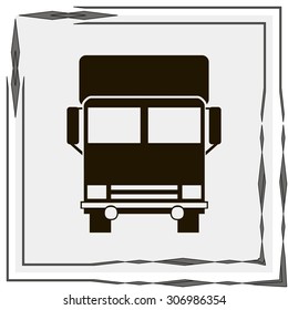 Vector icon of a truck