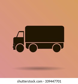 Vector icon of a truck
