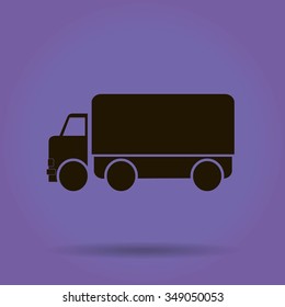 Vector icon of a truck