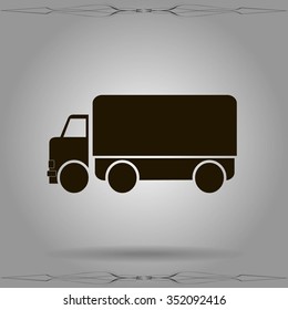 Vector icon of a truck