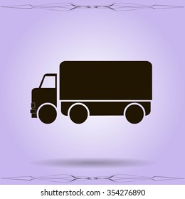 Vector icon of a truck