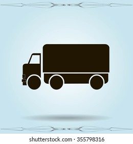 Vector icon of a truck