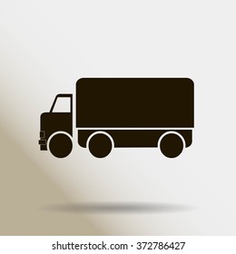 Vector icon of a truck