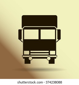 Vector icon of a truck