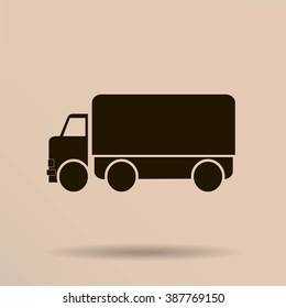 Vector icon of a truck
