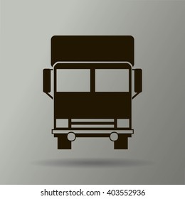 Vector icon of a truck