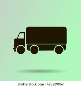 Vector icon of a truck