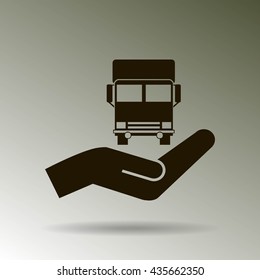 Vector icon of a truck
