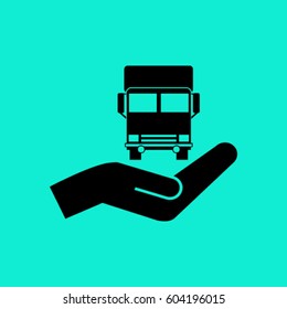 Vector icon of a truck