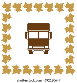 Vector icon of a truck