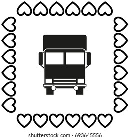 Vector icon of a truck